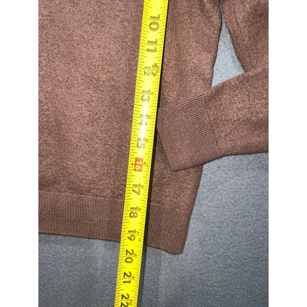 The Commons Long Sleeve 100% Merino wool Johnny Collar Sweater Polo M A010923 - Picture 4 of 6